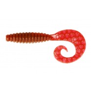 Силіконова приманка для риболовлі, ZEOX Comma Grub, довжина 2,4 дюймів, 10шт/уп, колір №002 UV
